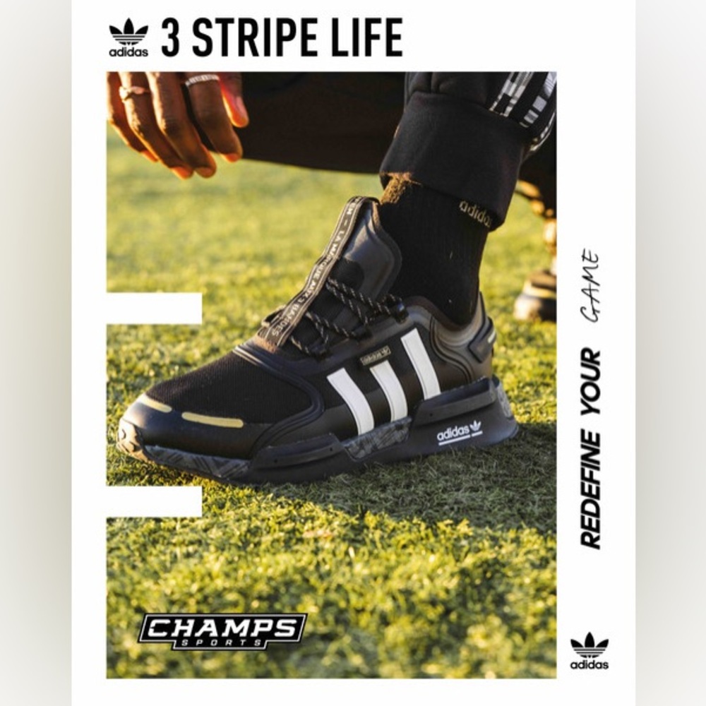 Adidas Originals Mens NMD_V3 Metallic Gold and Black Athletic Shoes